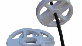 Sail Chafe Protector 70 mm installed on a wire, protecting the sail from chafing.